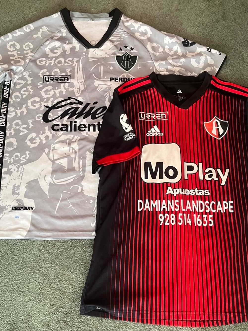 Atlas Guadalajara Jersey Soccer Men's Size L Lot of 2 Home Football Call Of Duty